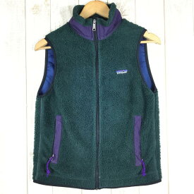 【中古】 【MEN's S】 パタゴニア レトロ エックス ベスト RETRO X VEST 初期型 PEF アメリカ製 希少モデル 希少色 PATAGONIA 23042 Hunter / Regal Purple グリーン系