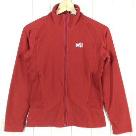 【中古】 【WOMEN's XS】 ミレー レディース マイクロ グリッド ジャケット LD MICRO GRID JACKET フリース MILLET MIV2713 レッド系