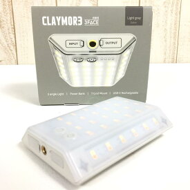 【未使用】 クレイモア スリーフェイスミニ 3FACE mini 800ルーメン USB充電 5000mAh LEDランタン ランプ 投光器 モバイルバッテリー機能 CLF-500LG CLAYMORE CLF-500 LG Light Gray グレー