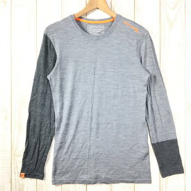 【中古】 【MEN's S】 オルトボックス ロックン ウール ロングスリーブ Rock'N'Wool LS メリノウール Tシャツ ロンT ORTOVOX 84111 グレー系