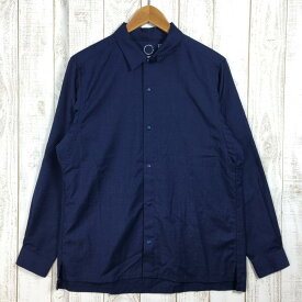 【中古】 【UNISEX M】 山と道 メリノ シャツ Merino Shirt メリノウール 日本製 入手困難 YAMATOMICHI ネイビー系
