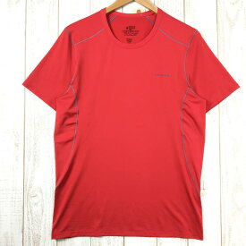 【中古】 【MEN's M】 パタゴニア キャプリーン1 SW ストレッチ Tシャツ Capilene 1 Silkweight Stretch T-Shirt PATAGONIA 45600 レッド系