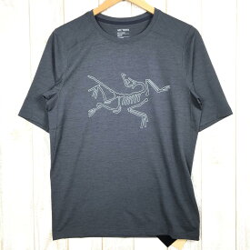 【未使用】 【MEN's XS】 アークテリクス コーマック ロゴ Tシャツ Cormac Logo T-Shirt ARCTERYX X000006348/L08465800 000033 Black Heather チャコール系