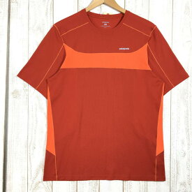 【中古】 【MEN's M】 パタゴニア エアフロー Tシャツ Air Flow T-Shirt PATAGONIA 23500 RDC オレンジ系