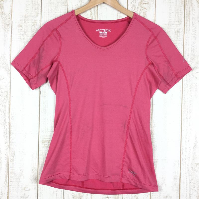 【全品送料無料】【ネコポス可】 【中古】 【WOMEN's S】 アークテリクス クイックドライ Tシャツ ARCTERYX ピンク系