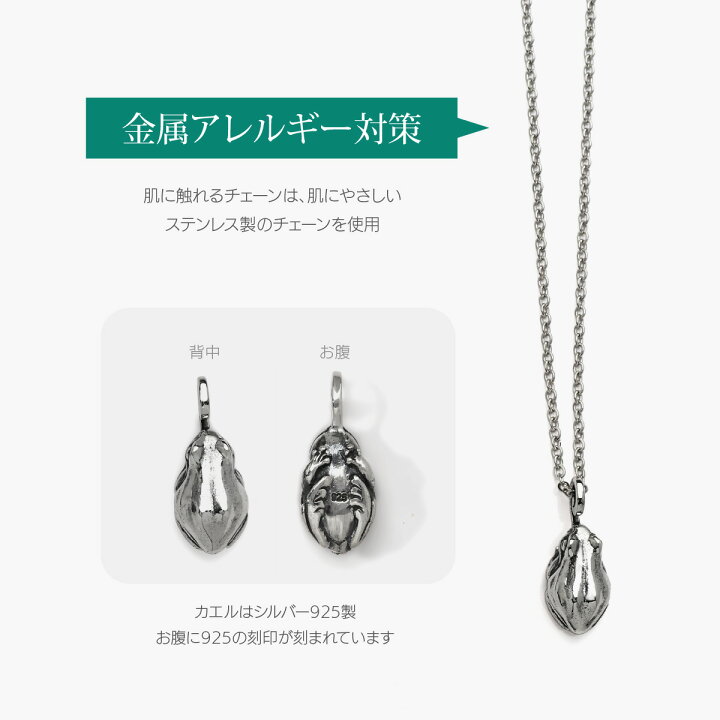 楽天市場】ネックレス シルバー925 カエル アクセサリー 小さなカエル 