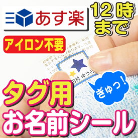 【あす楽】タグ用 名前シール アイロン不要 ノンアイロン 名前用シール 防水 自社 入学準備 工場 製作所 おなまえシール ネームシール 洗濯 衣類 服 入学 おしゃれ おなまえシール 保育園 入園 男の子 女の子 子供 キッズ 大人