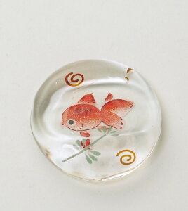 涼風箸置き 金魚(丸)5個セット ガラス製 お箸置き おはしおき 和食器 和風 和モダン レトロ 風流 料理演出 和食 料亭 旅館 和テイスト かわいい 和雑貨 きんぎょ