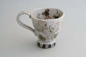 日本製 染ぶどう マグ（紅） 1個 花柄 陶器 レトロ マグカップ コップ 小さい コンパクト かわいい 贈り物 プレゼント ギフト 母の日
