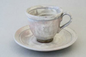 日本製 粉引 コーヒー碗皿 レトロ カップ&ソーサ コーヒーカップ 国産 贈り物 ギフト プレゼント 敬老の日 シンプル かわいい 和風 和モダン