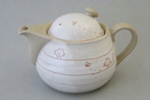 日本製 遊び猫 ポット 急須 瀬戸焼 陶器 茶コシつき おしゃれ かわいい シンプル 和風 レトロ 和モダン 和雑貨 ねこ ネコ 国産 プレゼント ギフト