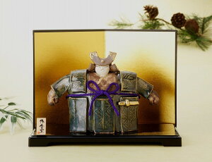 豪傑織部 武者飾り 五月人形 日本製 陶器 置物 オブジェ ミニチュア 国産 飾り物 置き物 子供の日 レトロ 和モダン 和風 おしゃれ かわいい 和雑貨 インテリア雑貨 和室 和テイスト 贈り物 ギ