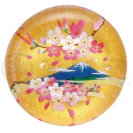 玻璃 箸置き（桜富士） 5ヶ入 富士山 花柄 ガラス製 おはしおき 和風 和食器 和モダン 和雑貨 レトロ 風流 料理演出 和食 料亭 旅館 和テイスト 女の子 かわいい