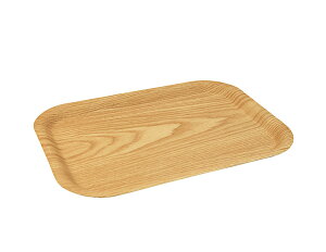 長角トレイ 小 ノンスリップトレイ ナチュラルキッチン 食洗機 OK トレー お盆 配膳盆 運び盆 カフェ 木製 木目 ナチュラルテイスト 北欧 カントリー 和風 和モダン レトロ