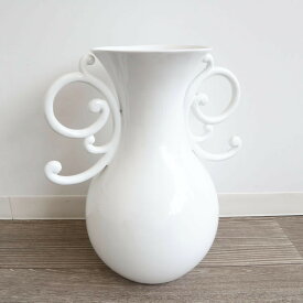 送料無料 個性的で上品なデザイン フラワーベース 花瓶 ホワイト 花器 花びん おしゃれ アンティーク ギフト 引っ越し祝い 贈り物