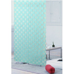 2WAYタイプ ファニーストリング チェス ブルー 和のれん 暖簾 目隠し カーテン 間仕切り おしゃれ 95×176cm 和室 洋室 玄関 廊下 キッチン 浴室 脱衣室 寝室 洗面室 シンプル モダン