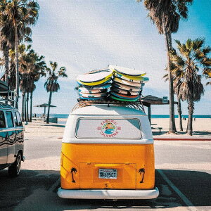 【アートデリ】サーフのアートパネル インテリア雑貨 キャンバス Mサイズ(30cm×30cm) ウォールアート 壁掛け おしゃれ 北欧 モダン 新築祝い 開店祝い 結婚祝い お洒落 玄関 寝室 リビング