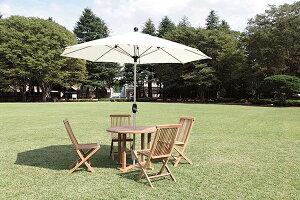 2.7mΦ パラソル アルミアンブレラ クリーム ベース別売り 日よけ 日除け ガーデンパラソル 屋外 庭 アウトドア カフェ おしゃれ