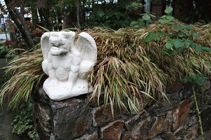 ガーゴイルストーンW ガーデンアクセサリー オーナメント オブジェ インテリア 雑貨 アンティーク おしゃれ