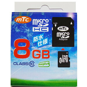 mtc microSDHC�J�[�h 8GB class10�@(PK) MT-MSD08GC10W (UHS-1�Ή�)