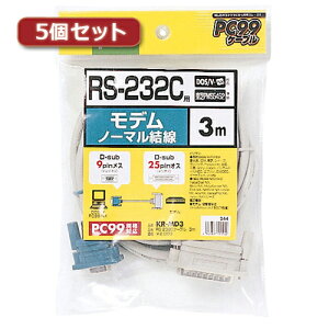 5�Z�b�g �T�����T�v���C RS-232C�P�[�u��(TA�E���f���p�E3m) KR-MD3X5