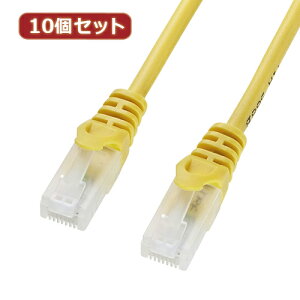 10�Z�b�g�T�����T�v���C �c���܂�h�~CAT5eLAN�P�[�u�� LA-Y5TS-03YX10