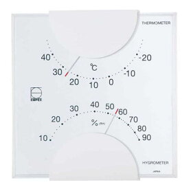 EMPEX 温度・湿度計 エルム 温度・湿度計 壁掛用 LV-4901 ホワイト
