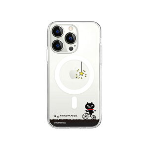 abbi FRIENDS �������C�Z���X�i �l�R�}���W���EMagSafe�Ή��N���A�P�[�X for iPhone 14 Pro �T�C�N�����O �w�ʃJ�o�[�^ ABF24222i14P