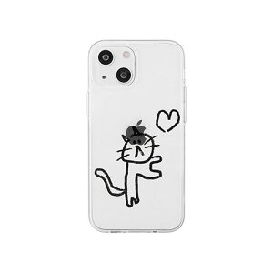 AKAN �\�t�g�N���A�P�[�X for iPhone 14 �l�R�n�[�g �w�ʃJ�o�[�^ AK23512i14
