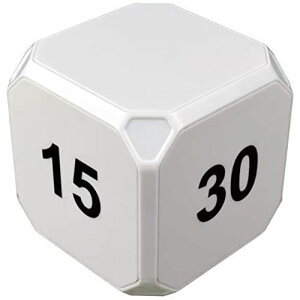 Datexx TimeCubePlus �^�C���L���[�u�v���X �v���Z�b�g�^�C�}�[ 5�E15�E30�E60�� �z���C�g DF-43