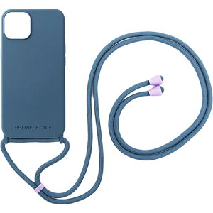 PHONECKLACE �t�H���l�b�N���X ���[�v�l�b�N�X�g���b�v�t���V���R���P�[�X For iPhone 15�@�e�B�[���u���[ PN25669i15
