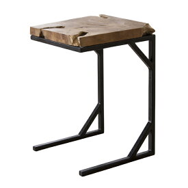 サイドテーブル 幅40cm 木製 スチール スリム コンパクト ナイトテーブル ベッドサイドテーブル ソファーサイドテーブル レトロ モダン 北欧 ブルックリン 西海岸 男前 インテリア おしゃれ アンティーク