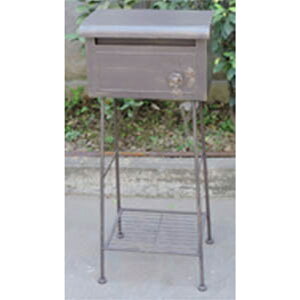 送料無料 ガーデンポスト モンステラ横型 ポスト スタンド 置き型 スチール 郵便ポスト 郵便受け 新聞受け メールボックス スタンド おしゃれ 一戸建て用 大型 アンティーク