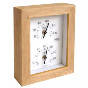 温度計・湿度計 Woody 室内用 卓上用 天然木 ナチュラル 木製枠 木枠 おしゃれ 北欧 カントリー 温湿度計 家庭用
