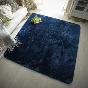 マイクロファイバーラグ ネイビー BL 130x190cm 長方形 ラグマット ラグカーペット 絨毯 じゅうたん センターラグ おしゃれ カジュアル かわいい 1人暮らし 肌触り 手洗い ホットカーペット対応