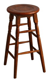 ハイスツール バースツール 木製 カウンタースツール 北欧 スツール 天然木 カウンターチェア チェア ウッドチェア 椅子 いす おしゃれ ハイチェア 丸椅子 ウッドスツール レトロ モダン ブラウン