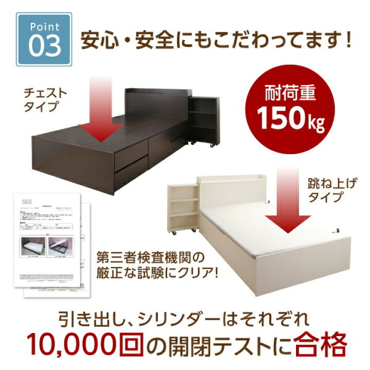 楽天市場】送料無料 お客様組立 大容量収納ベッド Select-IN セレクト 