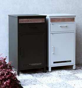 宅配ボックス ポスト付 郵便受け おしゃれ メールボックス 一戸建て 屋外 置き配 北欧 カントリー- 置き型 Jake-ジェイク ディムグレー シルバー 木目 モダン レトロ 野外 シンプル 荷物受け