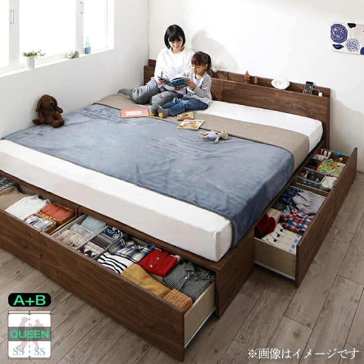 楽天市場】送料無料 ベッドフレーム マットレス A+Bタイプ クイーン 