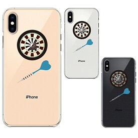 単品 iPhoneX iPhoneXS ワイヤレス充電対応 ハード クリア 透明 ケース カバー ダーツ ダーツボード