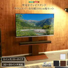 壁寄せテレビスタンド ロースイングタイプ サウンドバー 100cm幅 SET 高さ調整 角度調整 32インチ 55インチ 壁寄せテレビ台 おしゃれ シンプル 配線隠し 壁掛け風 地震対策 自立式 スタイリッシュ