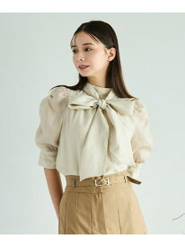 2025秋冬新作 シャーリングシアーボウタイブラウス 31 Sons de mode トランテアン ソン ドゥ モード トップス シャツ・ブラウス パープル ホワイト グリーン【送料無料】[Rakuten Fashion]