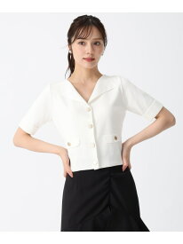 【SALE／28%OFF】2025秋冬新作 襟付きスパンコールカーディガン 31 Sons de mode トランテアン ソン ドゥ モード トップス カーディガン ホワイト ブラック イエロー【RBA_E】【送料無料】[Rakuten Fashion]