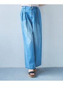 【SALE／50%OFF】2025春夏新作 ベルト付きワイドデニムパンツ 31 Sons de mode トランテアン ソン ドゥ モード パンツ その他のパンツ ブルー【RBA_E】【送料無料】[Rakuten Fashion]