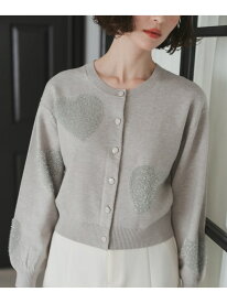 2025秋冬新作 ハートシャギーカーディガン 31 Sons de mode トランテアン ソン ドゥ モード トップス カーディガン グレー ブラック【送料無料】[Rakuten Fashion]