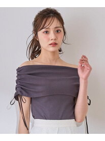 【SALE／50%OFF】2025春夏新作 ギャザーオフショルカットソー 31 Sons de mode トランテアン ソン ドゥ モード トップス その他のトップス グレー ホワイト パープル【RBA_E】[Rakuten Fashion]