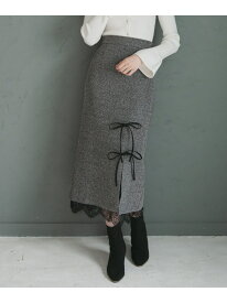 2025秋冬新作 ネップツイードレーストリムスカート 31 Sons de mode トランテアン ソン ドゥ モード スカート その他のスカート ブラック ブラウン【送料無料】[Rakuten Fashion]