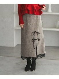 2025秋冬新作 ネップツイードレーストリムスカート 31 Sons de mode トランテアン ソン ドゥ モード スカート その他のスカート ブラック ブラウン【送料無料】[Rakuten Fashion]