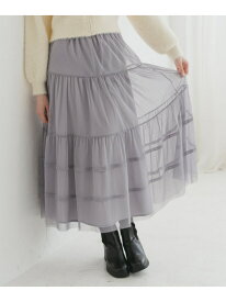 2025秋冬新作 チュールラメティアードスカート 31 Sons de mode トランテアン ソン ドゥ モード スカート その他のスカート グレー ブラック ベージュ【送料無料】[Rakuten Fashion]