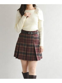 2025秋冬新作 ベルト付きタックスカショーパン 31 Sons de mode トランテアン ソン ドゥ モード スカート その他のスカート グレー ベージュ ブラウン【送料無料】[Rakuten Fashion]